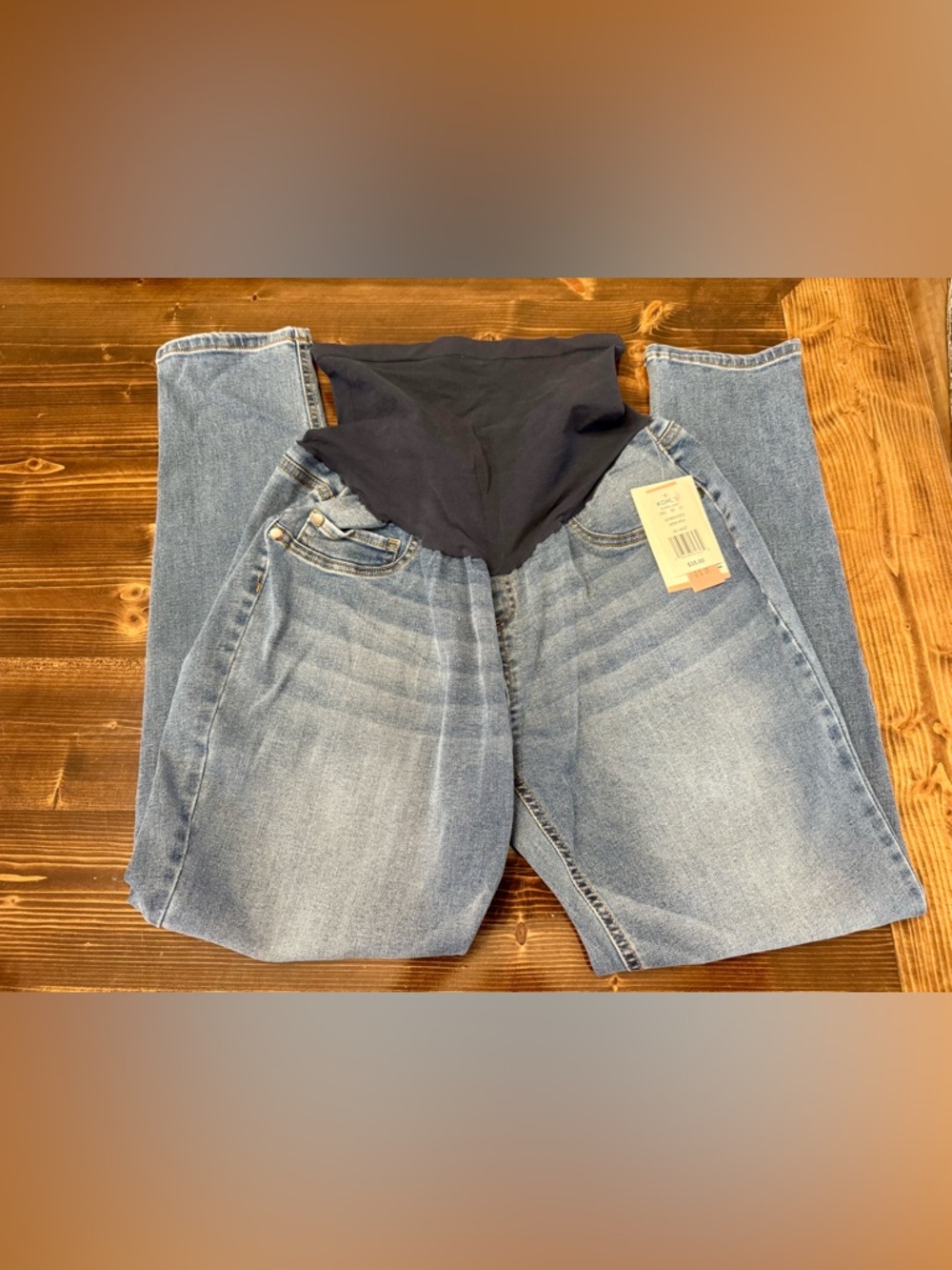 NWT Motherhood Light Blue Maternity Skinny Jeans with Full Stretch Panel Size XL